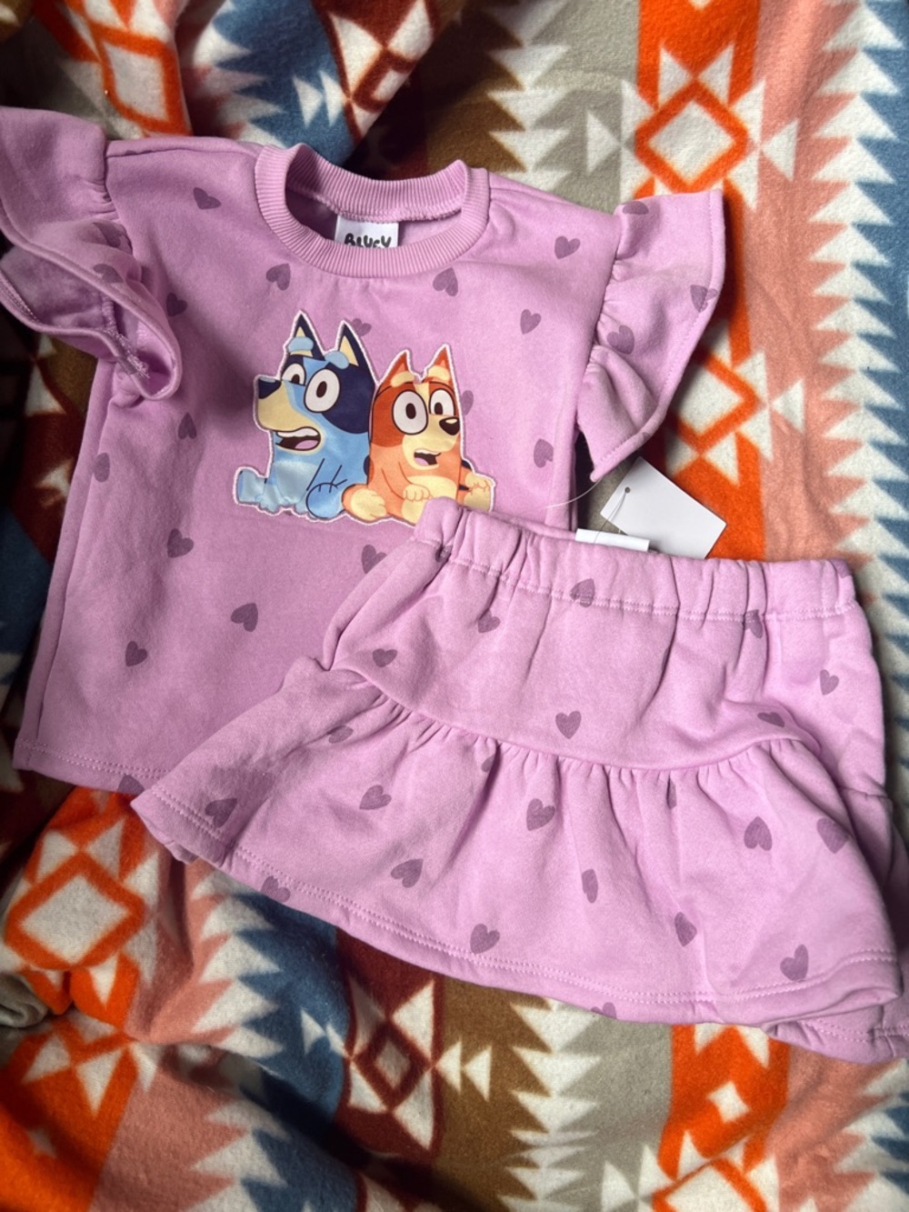 Bluey 2 piece Girls skort and shirt set New 2T